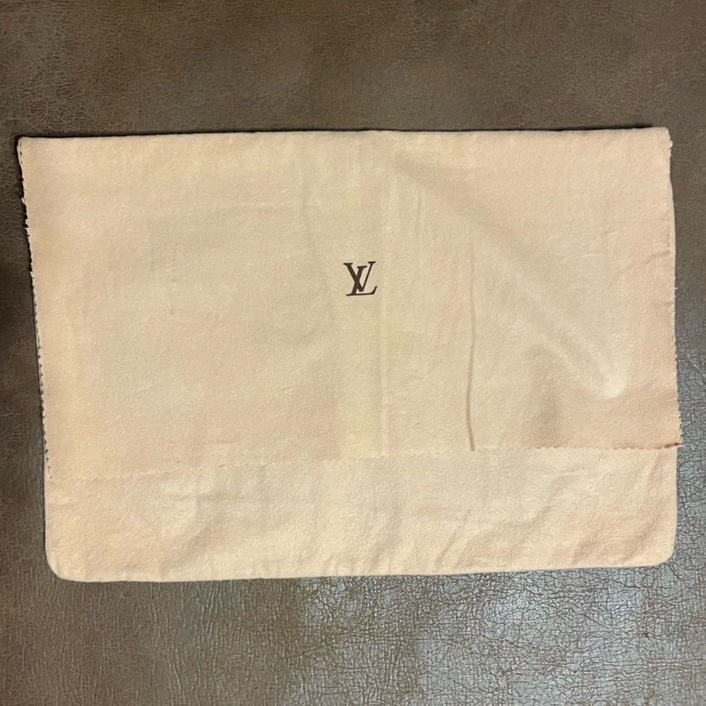 Auth Louis Vuitton Dust Bag 18.5x14. 24” length with flap open